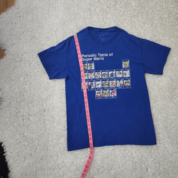 Vintage Super Mario Periodic Table Graphic Tee Men’s Sz S Approx Gamer T-Shirt - Picture 6 of 6